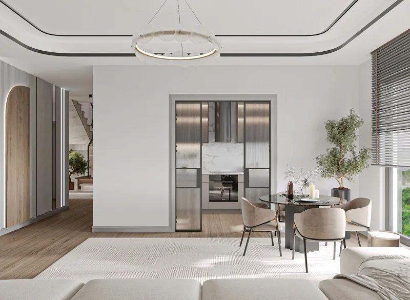 Salon, mutfak ve yaşam alanları — 1