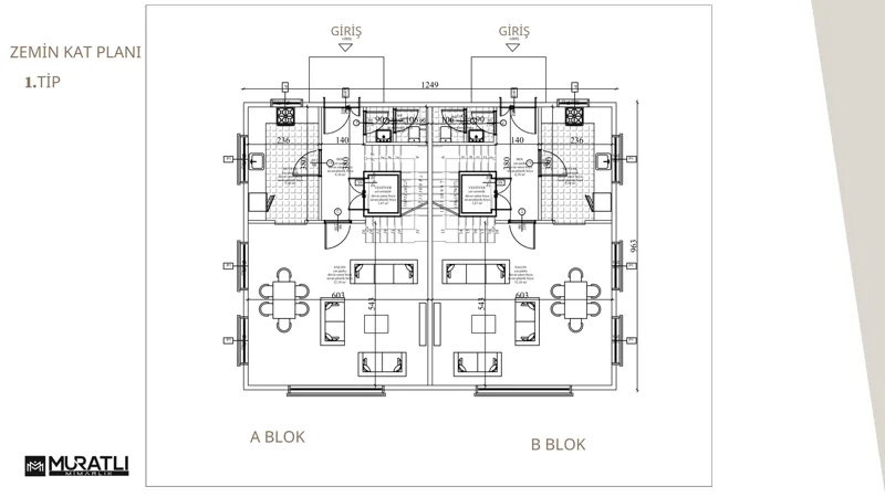 Çatı katlı villa ve planları — 2