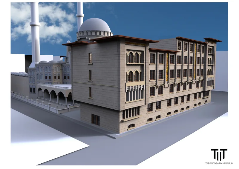 Köşe yapı · cephe ve iç mekânlar — 19