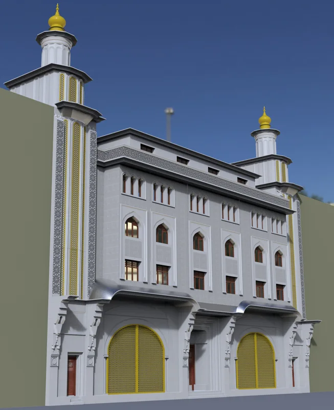 Çift minareli yapı tasarımı — 1