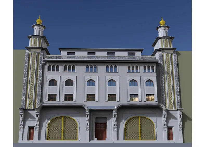Çift minareli yapı tasarımı — 2